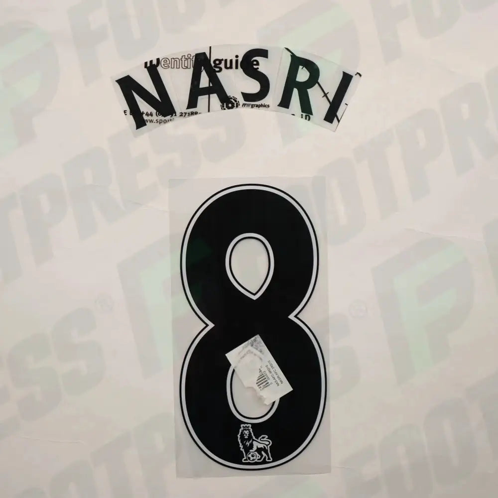 Official Nameset - Arsenal, Nasri, 2010/2011, Away, Black