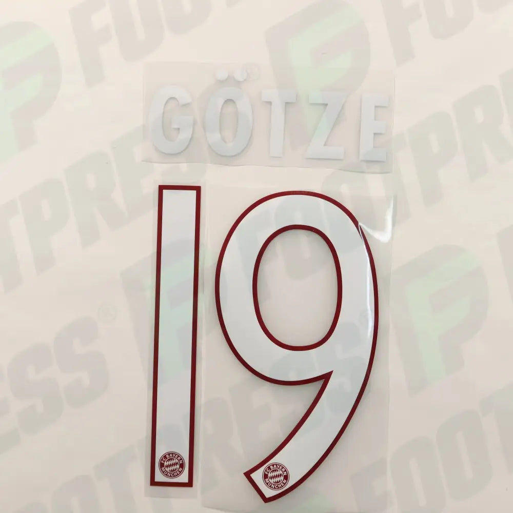 Flocage Officiel - Bayern Munich, Gotze, 2015/2016, Home, Blanc