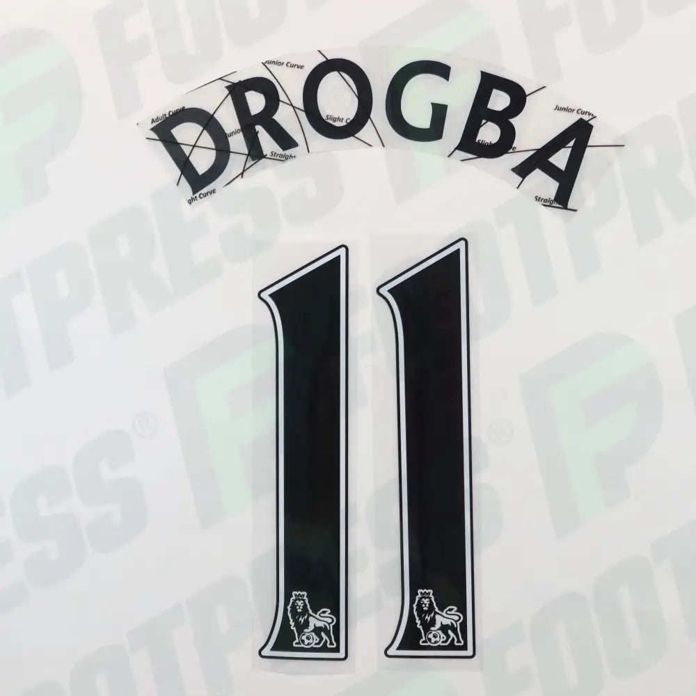 Official Nameset - Chelsea, Drogba, 2009/2010, Away, Black