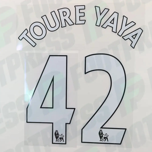 Flocage Officiel - Manchester City,Toure Yaya,2014/2015,Away,Blanc,