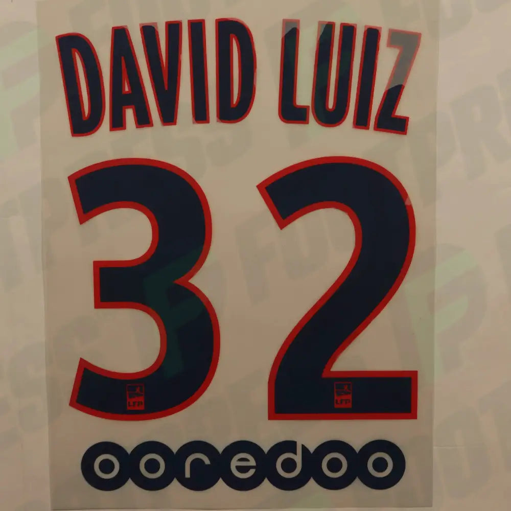 Flocado Oficial - Paris Saint-Germain, David Luiz, 2015/2016, Segunda, Azul Marino (PSG)