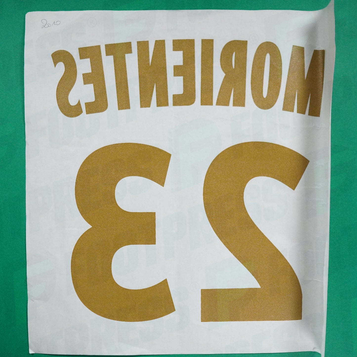 Official Nameset - Olympique de Marseille, Morientes, 2009/2010, Away, Light Blue/Gold, (OM)