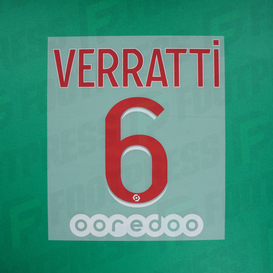 Flocado Oficial - Paris Saint-Germain KIDS, Verratti, 2020/2021, Local JUNIOR, Rojo/Blanco (PSG)