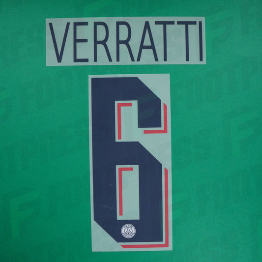 Flocado Oficial - Paris Saint-Germain, Verratti, 2019/2020, Tercera LDC, Azul/Rojo (PSG)