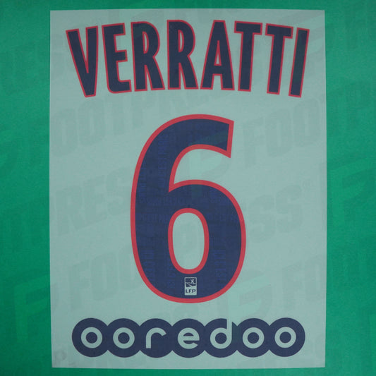 Flocage Officiel - Paris Saint-Germain, Verratti, 2019/2020, Third, Bleu/Rouge (PSG)