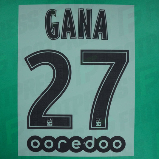 Official Nameset - Paris Saint-Germain, Gueye, 2019/2020, Away, Black (PSG)