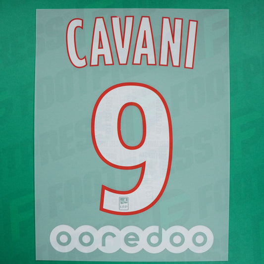 Official Nameset - Paris Saint-Germain, Cavani, 2019/2020, Home , White/Red (PSG)