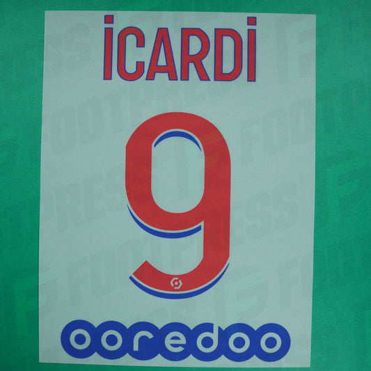 Flocado Oficial - Paris Saint-Germain, Icardi, 2020/2021, Segunda, Rojo/Azul (PSG)