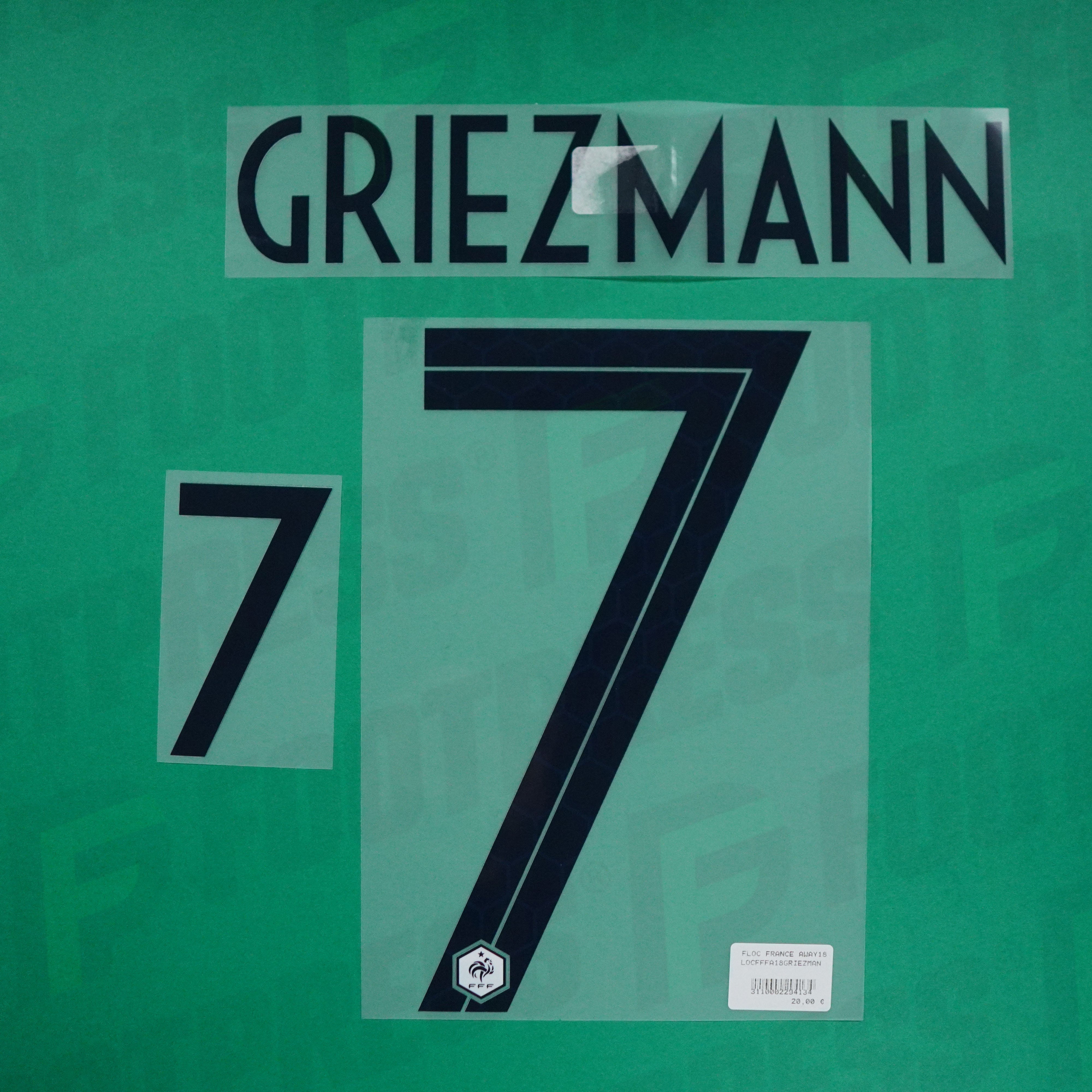 Flocage Officiel France 1 etoile Griezmann WC 2018 Away Bleu Footpress