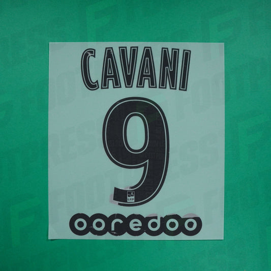 Flocage Officiel - Paris Saint-Germain ENFANT, "Cavani numéro "9" endommagé", 2019/2020, Away JUNIOR, Noir