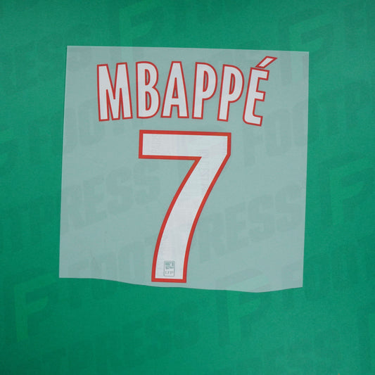 Flocage Officiel - Paris Saint-Germain ENFANT, Mbappé (Manque l'ooredoo) , 2019/2020, Home/Fourth JUNIOR, Blanc