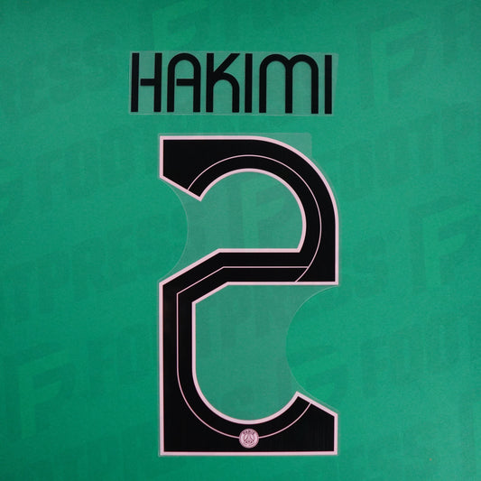 Flocage Officiel - Paris Saint-Germain, Hakimi, 2021/2022, Away LDC, Noir/Rose (PSG)