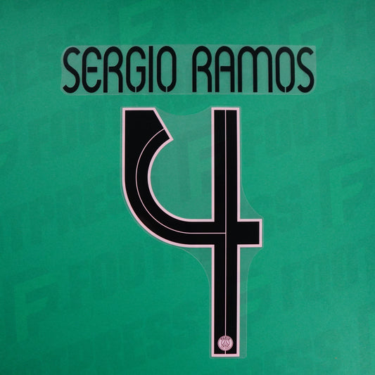 Flocage Officiel - Paris Saint-Germain, Sergio Ramos, 2021/2022, Away LDC, Noir/Rose (PSG)