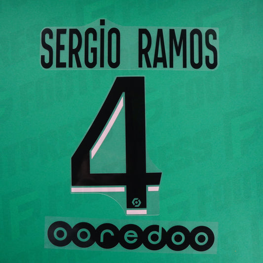 Flocado Oficial - Paris Saint-Germain, Sergio Ramos, 2021/2022, Visitante, Negro/Rosa (PSG)