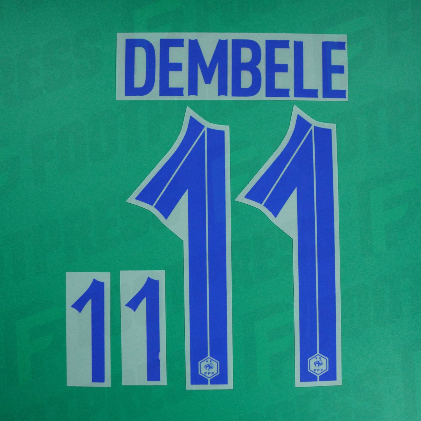 Official Nameset - France, Dembele, 2022, Away, Blue