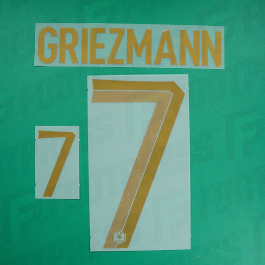 Official Nameset  - France, Griezmann, 2022, Home, Gold