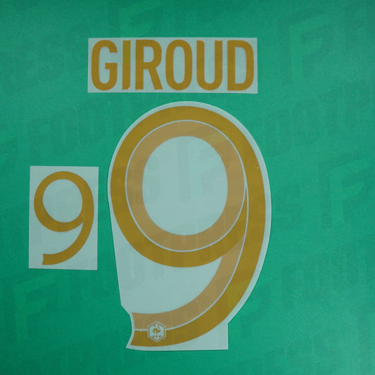 Official Nameset - France, Giroud, 2022, Home, Golden