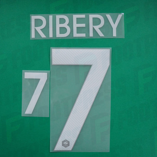 Official Nameset  - France, Ribery, WC 2014, Home, White,