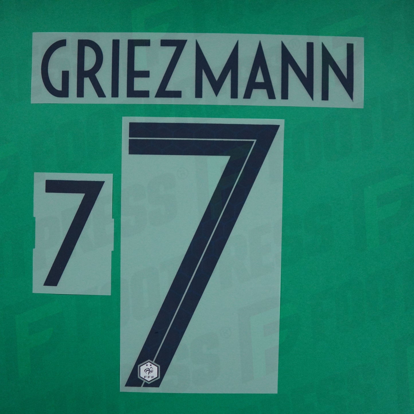 Official Nameset - France 2 stars, Griezmann, WC 2018, Away, Blue,