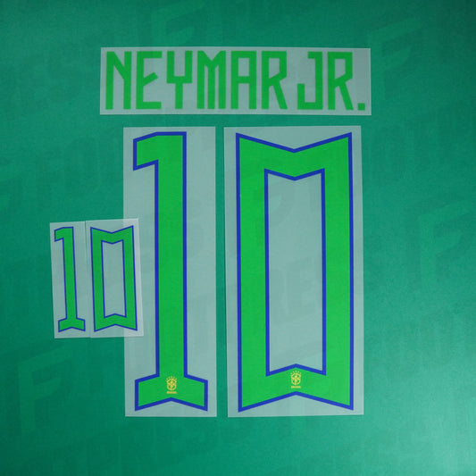 Flocage Officiel - Brésil, Neymar JR, WC 2022, Home, Vert