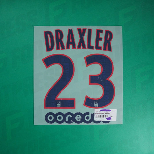 Flocage Officiel - Paris Saint-Germain ENFANT, Draxler, 2019/2020, Third JUNIOR, Bleu foncé/Rouge