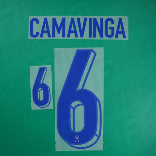 Flocage Officiel - France, Camavinga, 2024, Away, Bleu