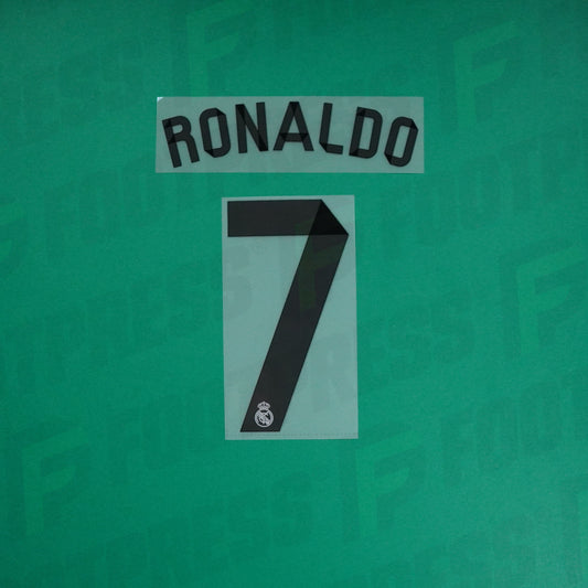 Flocage Officiel - Real Madrid ENFANT, Ronaldo, 2014/2015, Home JUNIOR, Noir