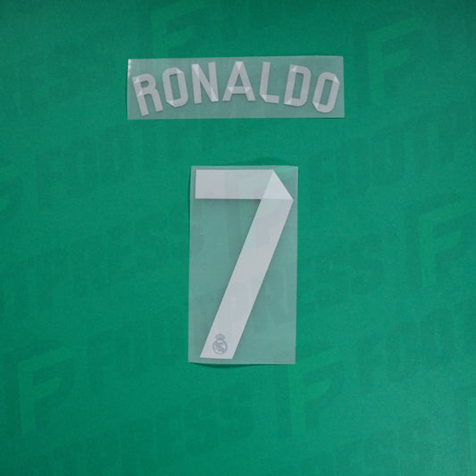 Flocage Officiel - Real Madrid ENFANT, Ronaldo, 2014/2015, Away JUNIOR, Blanc