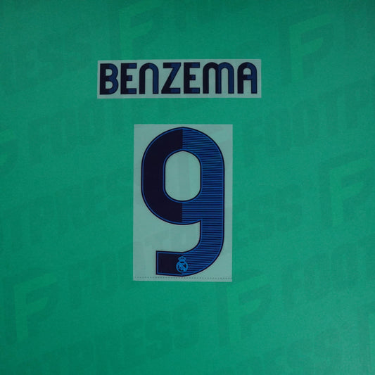 Flocage Officiel - Real Madrid ENFANT, Benzema, 2012/2013, Home JUNIOR, Bleu