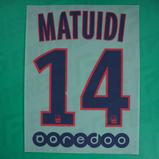 Flocage Officiel - Paris Saint-Germain, Matuidi, 2015/2016, Away, Bleu/Rouge