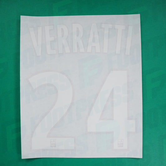 Flocage Officiel - Paris Saint-Germain, Verratti, 2013/2014, Home, Blanc/Rouge