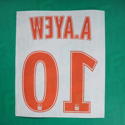 Flocage Officiel - Olympique de Marseille, André Ayew, 2012/2013, Third, Orange