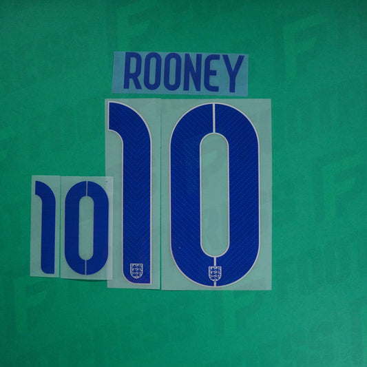 Flocage Officiel - Angleterre ENFANT, Rooney, 2014, Home JUNIOR, Bleu