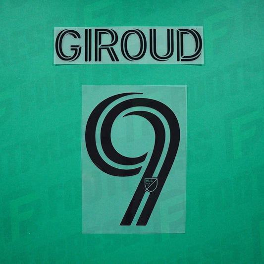 Flocage Officiel - Los Angeles FC, Giroud, 2024/2025, Away, Noir