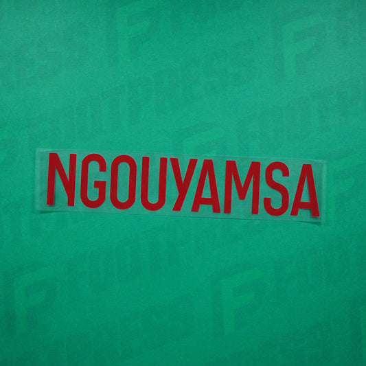 Flocage Officiel - Rodez AF, Ngouyamsa UNIQUEMENT LE NOM, 2023/2024, Away, Rouge