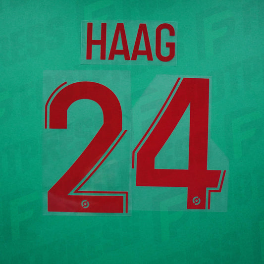 Flocage Officiel - Rodez AF, Haag, 2023/2024, Away, Rouge