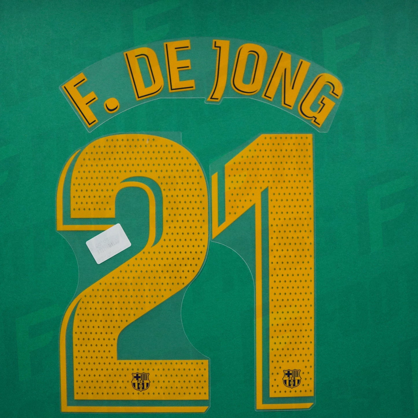 Flocage Officiel - FC Barcelone, De Jong, 2020/2021, Home, Jaune