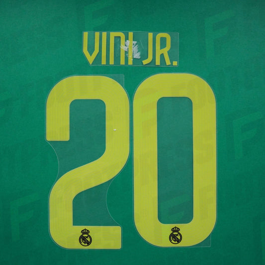 Flocage Officiel - Real Madrid, Vinicius JR, 2022/2023, Away, Vert/Noir