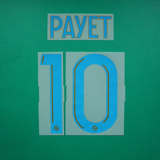 Flocage Officiel - Olympique de Marseille, Payet, 2020/2021, Home, Bleu/Doré