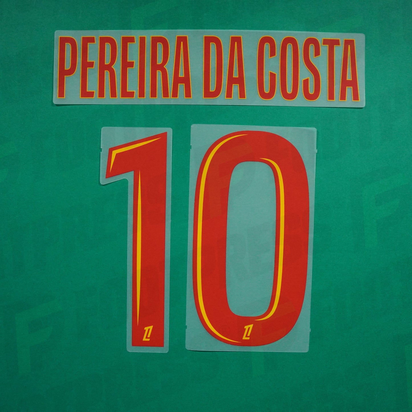 Flocage Officiel - RC Lens, Pereira Da Costa, 2024/2025, Home, Rouge / Jaune