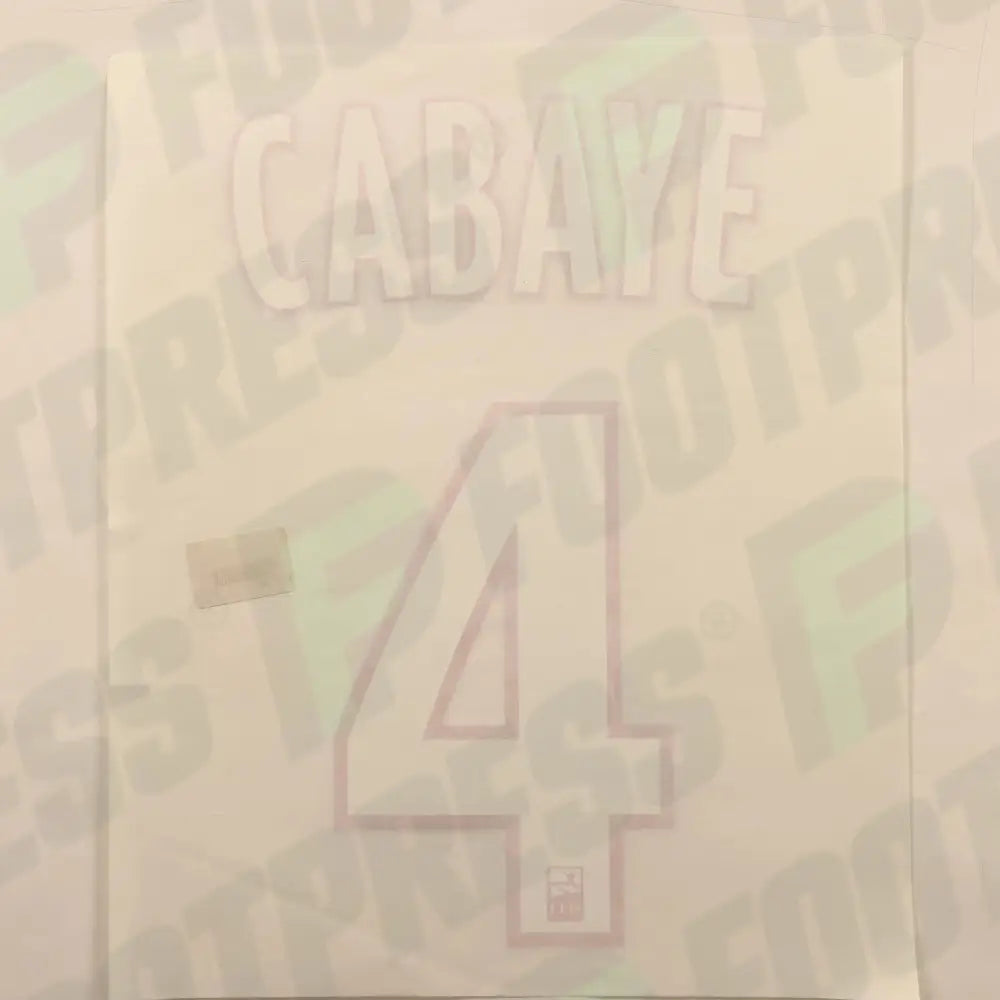 Official Nameset - Paris Saint-Germain, Cabaye, 2014/2015, Home, White (PSG)