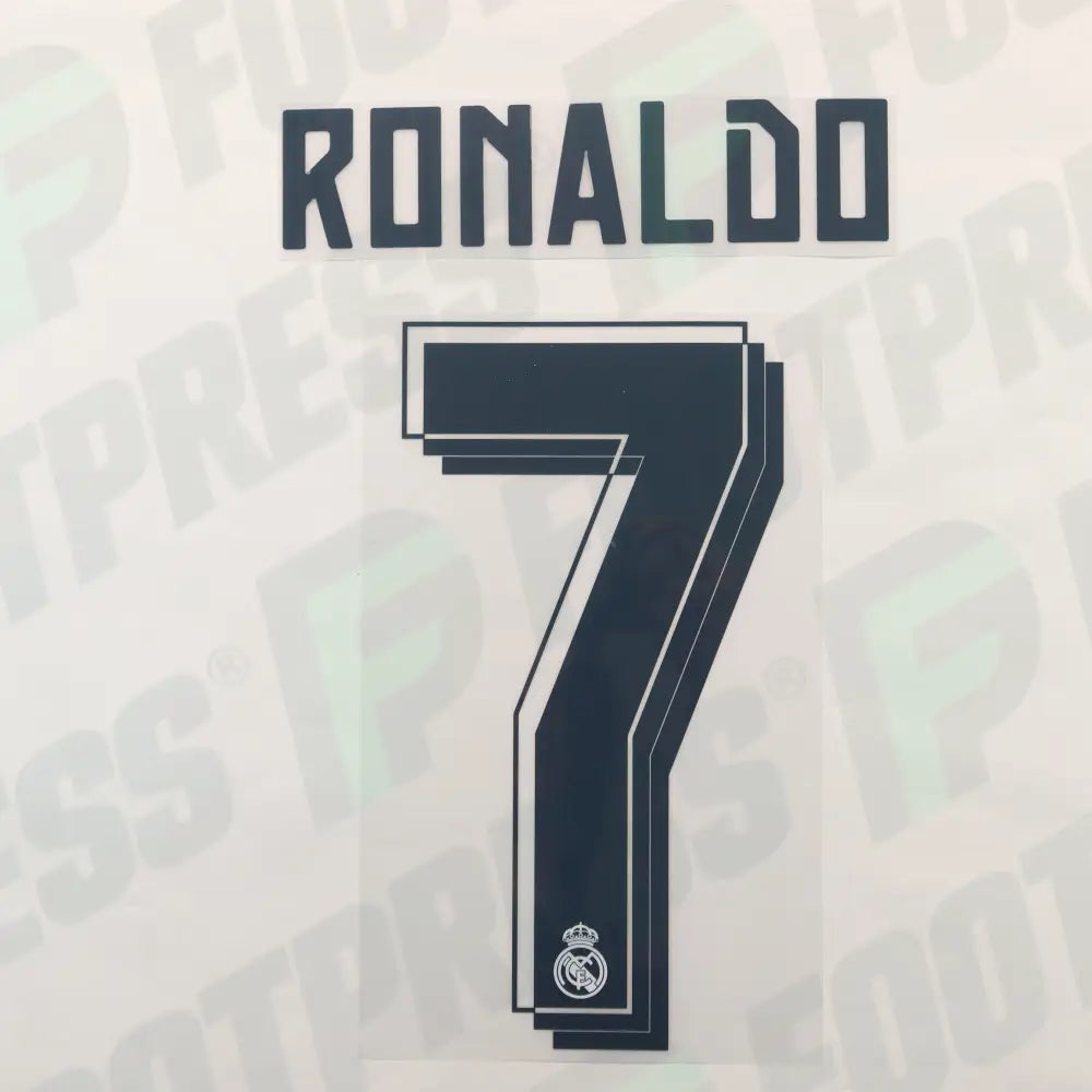 Flocado Oficial - Real Madrid, Ronaldo, 2015/2016, Local, Negro